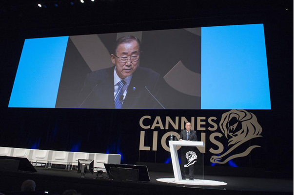 Ban Ki-Moon Genç Aslanlar Reklam Festivali’nde Konuştu
