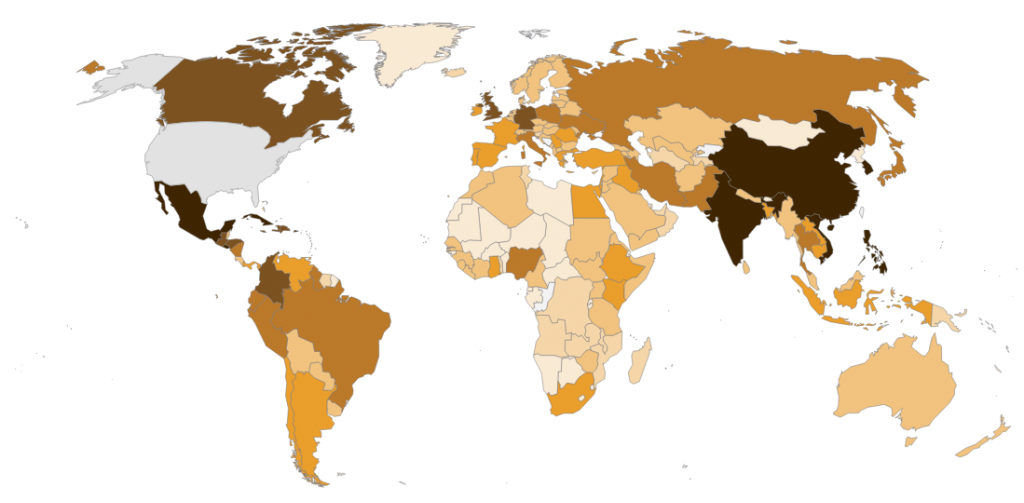 Dünyanın Göç Eden Nüfus Haritası