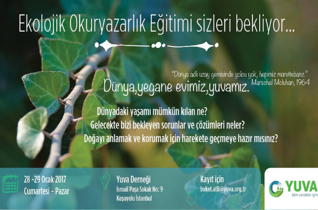 Ekolojik Okuryazarlık Eğitimi İstanbul’da Düzenlenecek