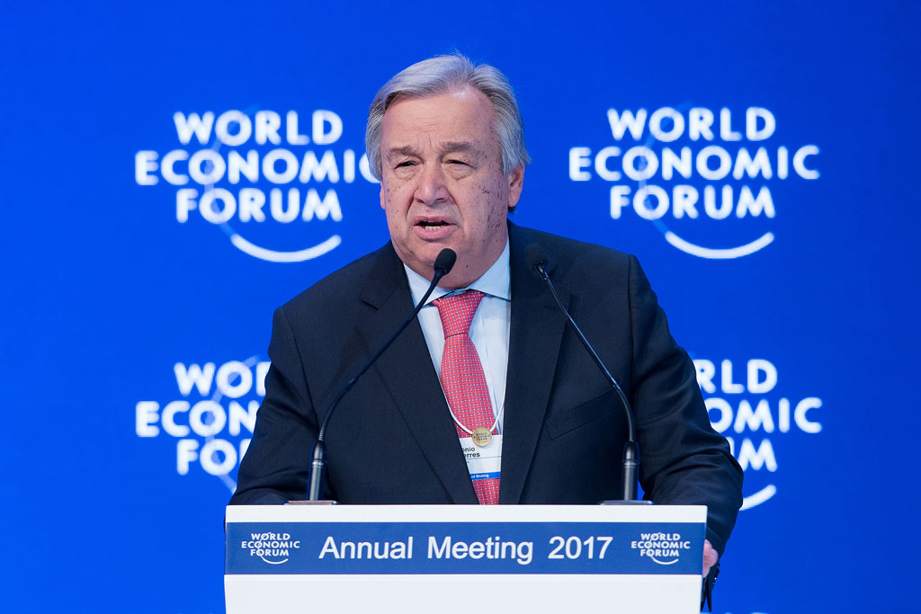 BM Genel Sekreteri António Guterres Davos Zirvesi’nde Özel Şirketlere Seslendi