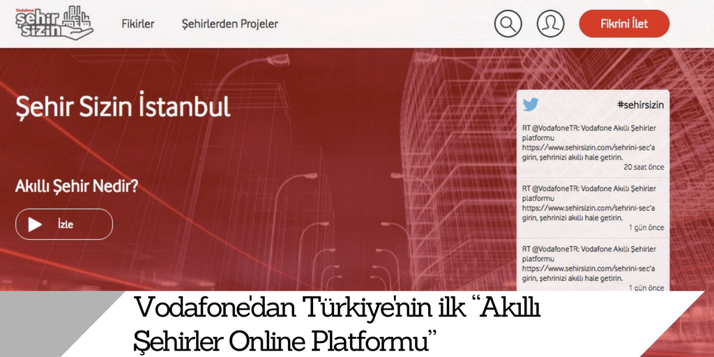 Vodafone’dan Türkiye’nin ilk “Akıllı Şehirler Online Platformu”