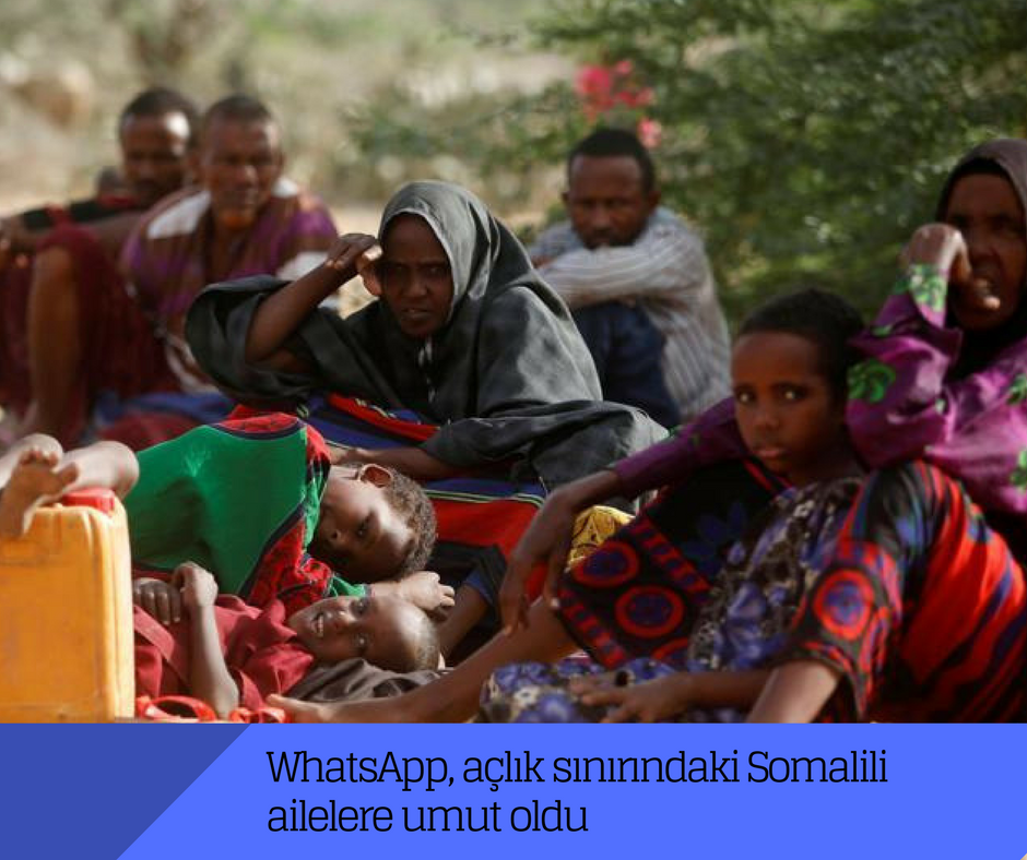 WhatsApp, açlık sınırındaki Somalili ailelere umut oldu