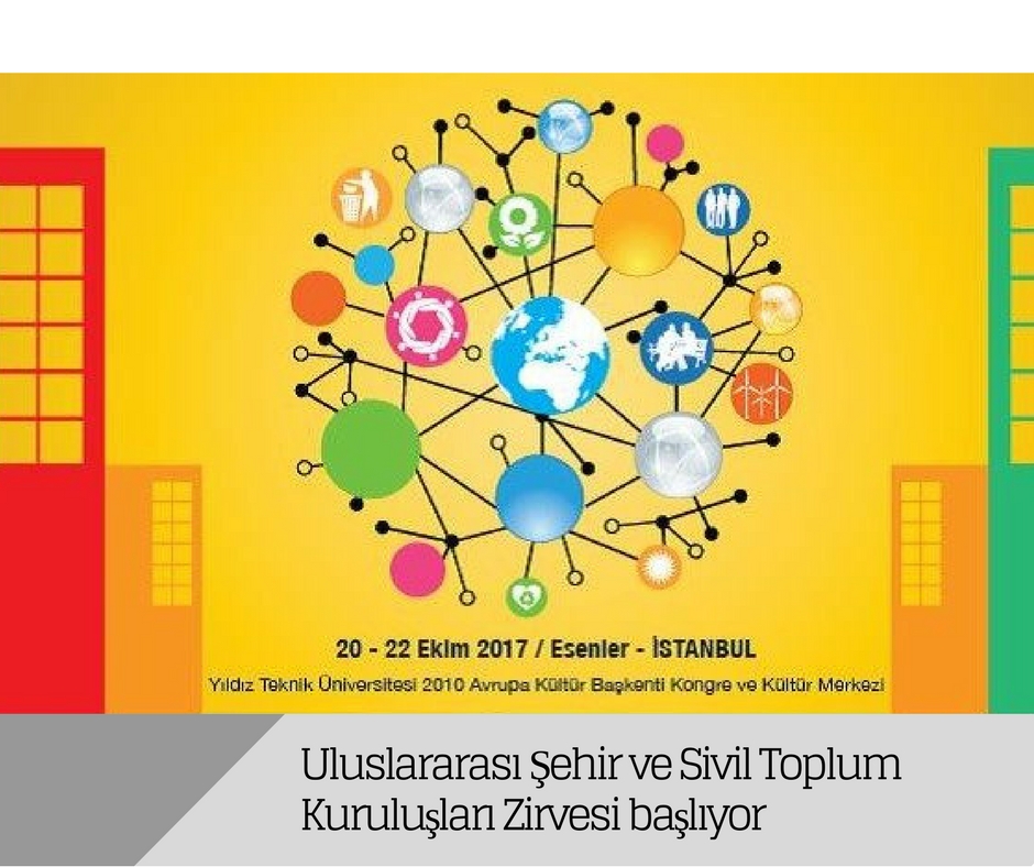Uluslararası Şehir ve Sivil Toplum Kuruluşları Zirvesi 20-22 Ekim 2017 tarihlerinde İstanbul’da