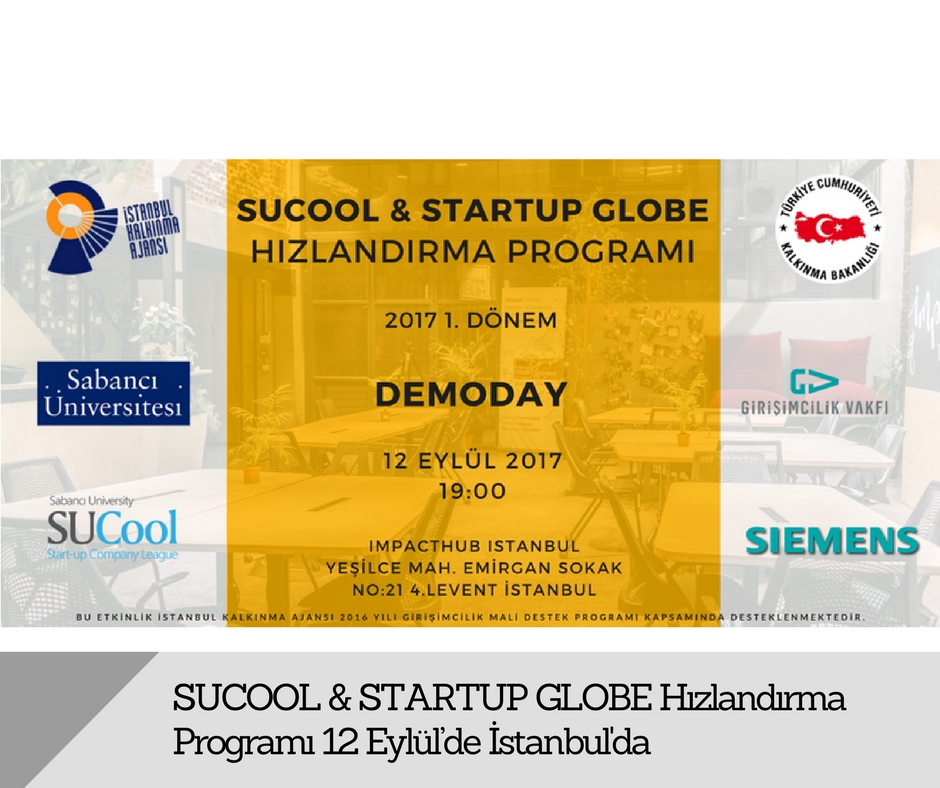 SUCOOL & STARTUP GLOBE Hızlandırma Programı 12 Eylül’de İstanbul’da
