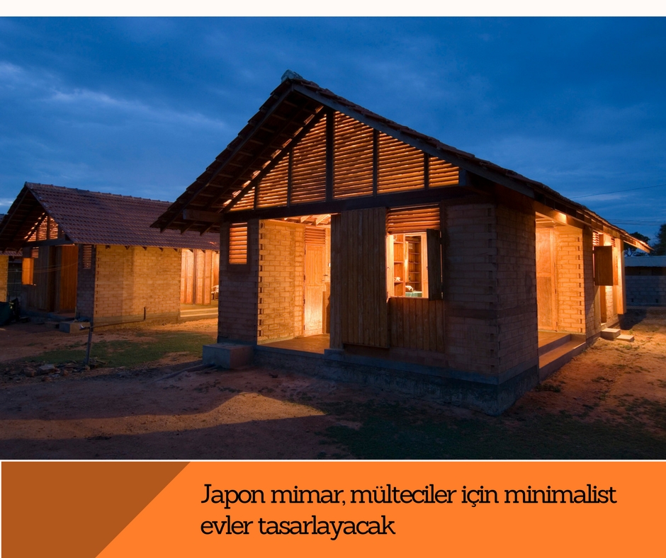 Japon mimar, mülteciler için minimalist evler tasarlayacak