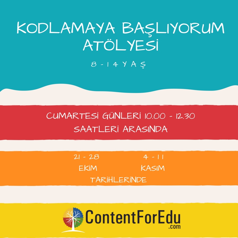 ContentForEdu tarafından düzenlenen Kodlama Atölyeleri başlıyor