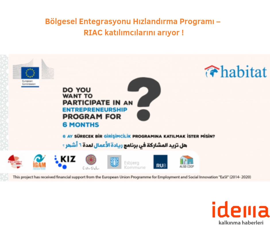 Bölgesel Entegrasyonu Hızlandırma Programı – RIAC katılımcılarını arıyor !