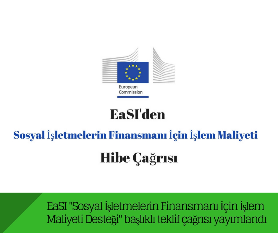 EaSI “Sosyal İşletmelerin Finansmanı İçin İşlem Maliyeti Desteği” başlıklı teklif çağrısı yayımlandı
